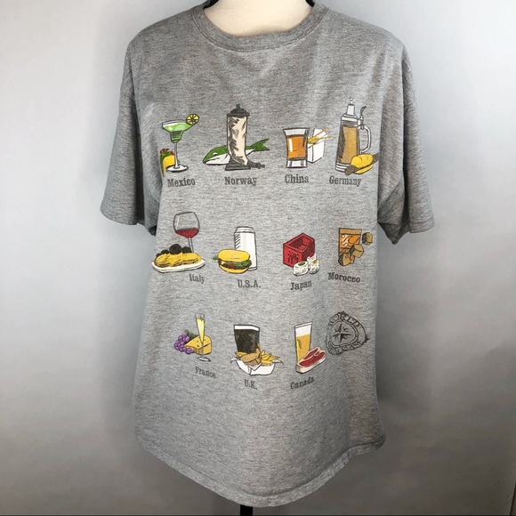 Disney Tops - DISNEY | Vintage World Showcase Drinks Unisex Tee